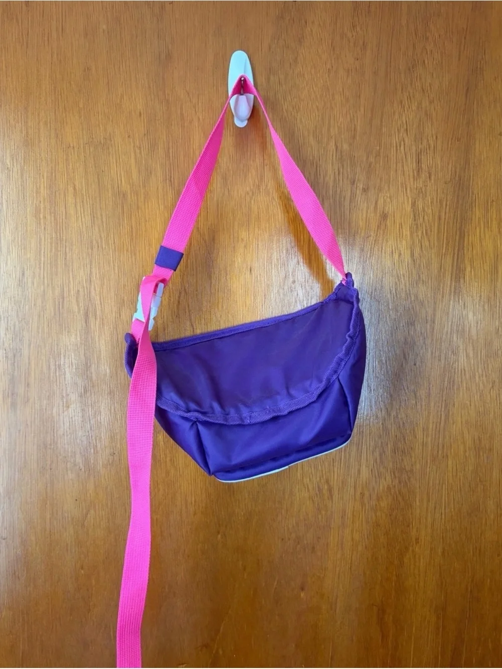 Igloo Teal & Purple Crossbody Fanny Pack with Pink Strap